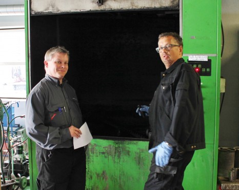 Service af spulerensemaskinen